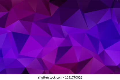 Dark Purple, Pink vector low poly template. A completely new color illustration in a vague style. The completely new template can be used for your brand book.