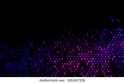 Dark Purple, Pink vector low poly background. A sample with a polygonal design. Illustration in polygonal style with repeating squares