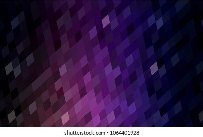 Dark Purple, Pink vector low poly background. A sample with a polygonal design. Illustration in polygonal style with repeating squares