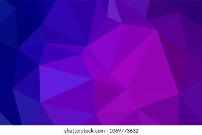 Dark Purple, Pink vector low poly cover. Polygonal abstract illustration with gradient. A completely new design for your business.