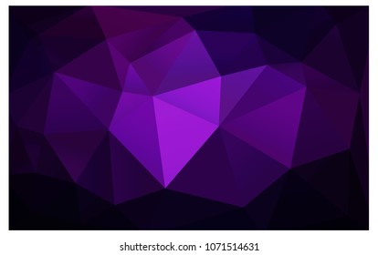 Dark Purple, Pink vector Low poly crystal background. Polygon design pattern. Low poly illustration, low polygon background.