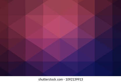 Dark Purple, Pink vector low poly cover. Shining colored illustration in a new style. Triangular pattern for your business design.
