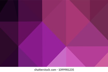 Dark Purple, Pink vector low poly layout. Geometric illustration in Origami style with gradient.  That pattern can be used as a part of a brand book.