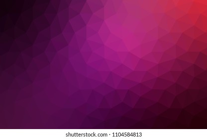 Dark Purple, Pink vector low poly texture. Polygonal abstract illustration with gradient. Best triangular design for your business.