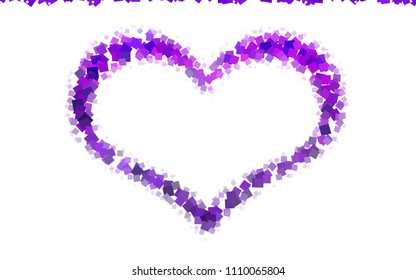 Dark Purple, Pink vector low poly background. A sample with a polygonal design. Illustration in polygonal style with repeating squares