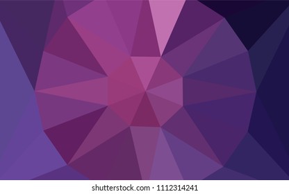 Dark Purple, Pink vector low poly cover with a diamond. Polygonal abstract illustration with gradient. Textured pattern for your backgrounds.