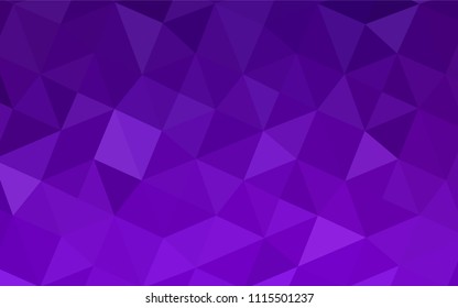 Dark Purple, Pink vector low poly layout. Geometric illustration in Origami style with gradient.  Triangular pattern for your business design.