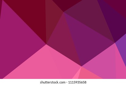 Dark Purple, Pink vector low poly layout. Colorful abstract illustration with triangles. Pattern for a brand book's backdrop.