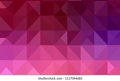 Dark Purple, Pink vector low poly texture. Colorful illustration in abstract style with triangles. New template for your brand book.