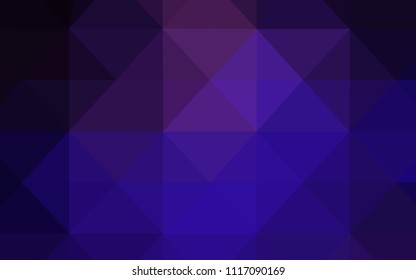 Dark Purple, Pink vector low poly cover. Shining colorful illustration with triangles. Polygonal design for your web site.