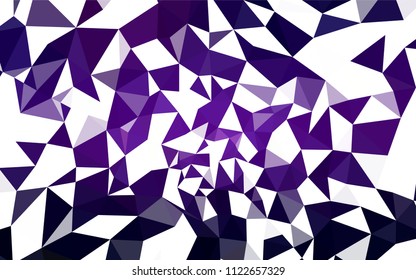 Dark Purple, Pink vector low poly texture. Modern abstract illustration with triangles. A completely new design for your leaflet.