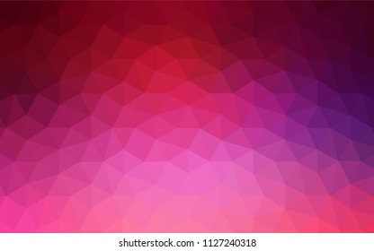 Dark Purple, Pink vector low poly cover. Modern abstract illustration with triangles. New template for your brand book.