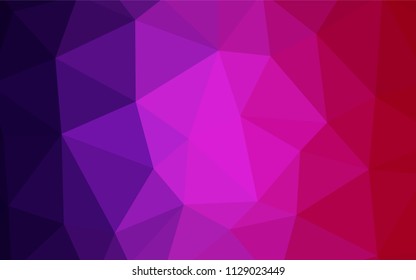 Dark Purple, Pink vector low poly texture. A completely new color illustration in a polygonal style. New template for your brand book.