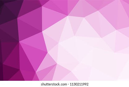 Dark Purple, Pink vector low poly cover. Modern abstract illustration with triangles. Polygonal design for your web site.