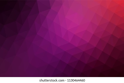 Dark Purple, Pink vector low poly cover. Colorful illustration in polygonal style with gradient. New template for your brand book.