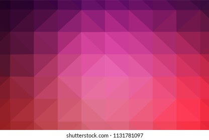 Dark Purple, Pink vector low poly cover. Elegant bright polygonal illustration with gradient. A new texture for your web site.