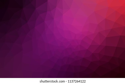 Dark Purple, Pink vector low poly cover. Modern abstract illustration with triangles. Pattern for a brand book's backdrop.