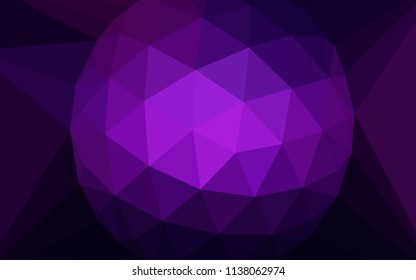 Dark Purple, Pink vector low poly cover with a diamond. Illustration in abstract style with triangles. Best triangular design for your business.