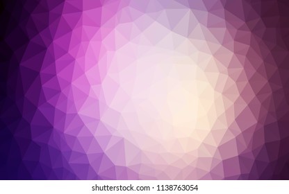 Dark Purple, Pink vector low poly cover. Geometric illustration in Origami style with gradient.  A completely new design for your leaflet.