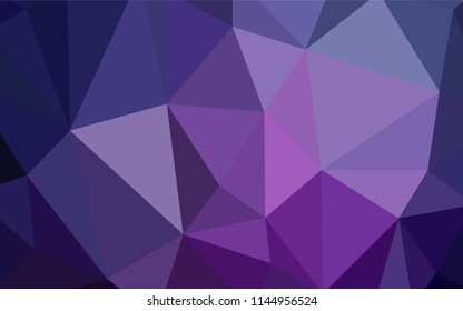 Dark Purple, Pink vector low poly layout. Polygonal abstract illustration with gradient. Brand new design for your business.