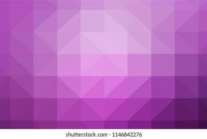 Dark Purple, Pink vector low poly layout. Shining polygonal illustration, which consist of triangles. A completely new design for your leaflet.