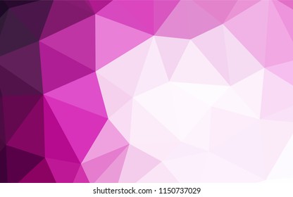 Dark Purple, Pink vector low poly cover. Creative illustration in halftone style with triangles. A new texture for your web site.