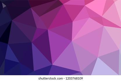 Dark Purple, Pink vector low poly cover. A completely new color illustration in a polygonal style. A completely new design for your leaflet.