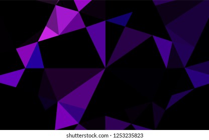 Dark Purple, Pink vector low poly layout. An elegant bright illustration with gradient. A completely new template for your business design.