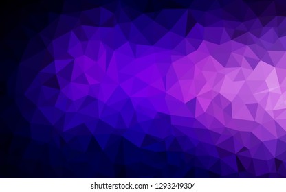 Dark Purple, Pink vector low poly layout. Modern abstract illustration with triangles. Polygonal design for your web site.