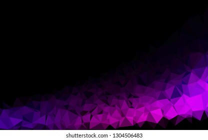 Dark Purple, Pink vector low poly cover. Creative illustration in halftone style with gradient. Template for a cell phone background.