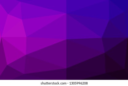 Dark Purple, Pink vector low poly texture. Geometric illustration in Origami style with gradient. New texture for your design.