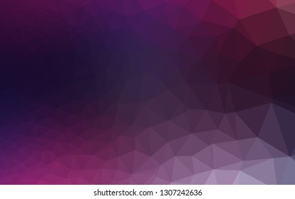 Dark Purple, Pink vector low poly layout. Geometric illustration in Origami style with gradient. Completely new template for your business design.