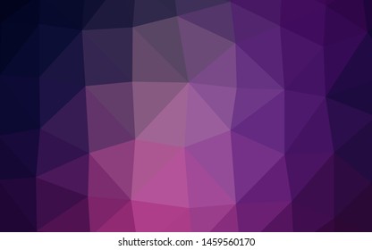 Dark Purple, Pink vector low poly layout. Creative illustration in halftone style with gradient. Template for your brand book.