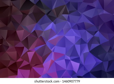 Dark Purple, Pink vector low poly layout. Creative illustration in halftone style with triangles. A completely new design for your leaflet.