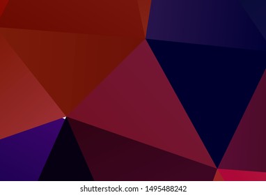 Dark Purple, Pink vector low poly texture. A sample with polygonal shapes. Textured pattern for your backgrounds.