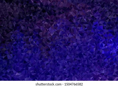 Dark Purple, Pink vector low poly layout. Geometric illustration in Origami style with gradient.  Completely new template for your banner.