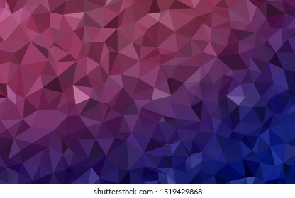 Dark Purple, Pink vector low poly texture. Colorful abstract illustration with triangles. New template for your brand book.