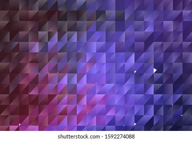 Dark Purple, Pink vector low poly background. Colorful abstract illustration with triangles. Brand new design for your business.