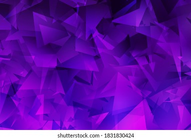 Oscuro morado, vector rosado bajo distribución de polos. Elegante ilustración poligonal brillante con gradiente. Un diseño completamente nuevo para su prospecto.