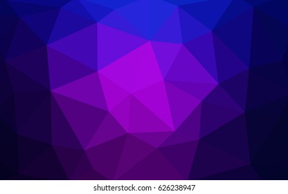 Dark Purple, Pink vector Low poly crystal background. Polygon design pattern. Low poly illustration, low polygon background.