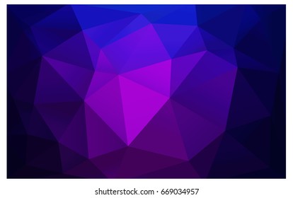 Dark Purple, Pink vector Low poly crystal background. Polygon design pattern. Low poly illustration, low polygon background.
