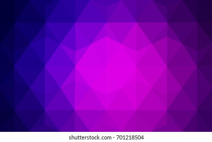 Dark Purple, Pink vector Low poly crystal background. Polygon design pattern. Low poly illustration, low polygon background.
