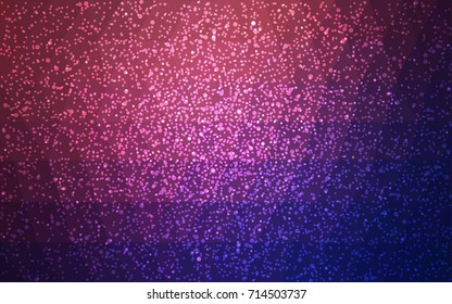 Dark Purple, Pink vector low poly crystal background with snowflakes. Polygon christmas design pattern . Low poly illustration of New Year celebration.