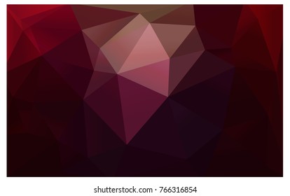 Dark Purple, Pink vector Low poly crystal background. Polygon design pattern. Low poly illustration, low polygon background.