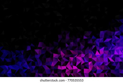 Dark Purple, Pink vector low poly pattern. Glitter abstract illustration with an elegant design. The polygonal design can be used for your web site.