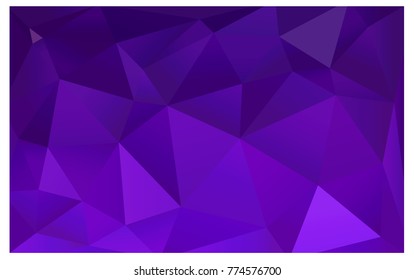 Dark Purple, Pink vector Low poly crystal background. Polygon design pattern. Low poly illustration, low polygon background.