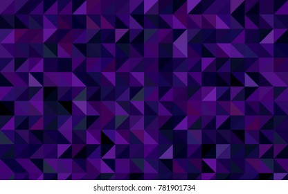 Dark Purple, Pink vector low poly template. Shining colored illustration in a brand-new style. Triangular pattern for your business design.