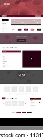 Dark Purple, Pink vector Material Design Kit with liquid shapes. Colorful abstract illustration with gradient lines. Modern template for your landing page.