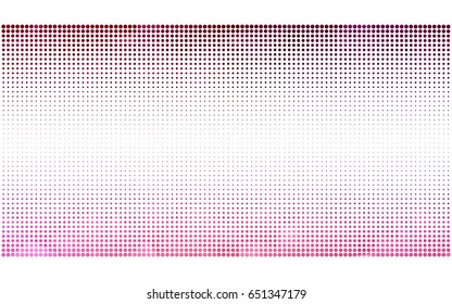 Dark Purple, Pink vector modern geometrical circle abstract background. Dotted texture template. Geometric pattern in halftone style with gradient. 