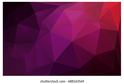 Dark Purple, Pink vector modern geometrical abstract background. Texture, new background. Geometric background in Origami style with gradient. 